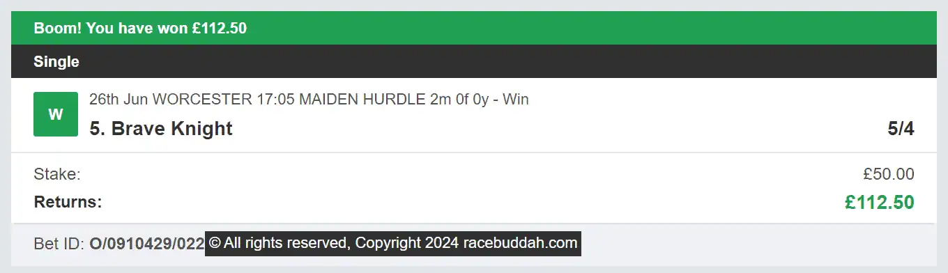 Race Buddah - Winner - 2 - 2024-06-26