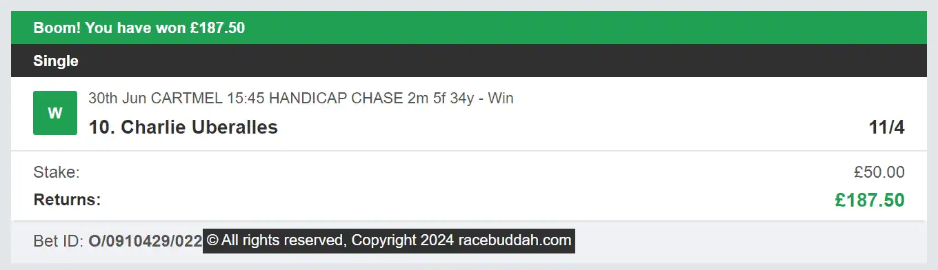 Race Buddah - Winner - 2 - 2024-06-30